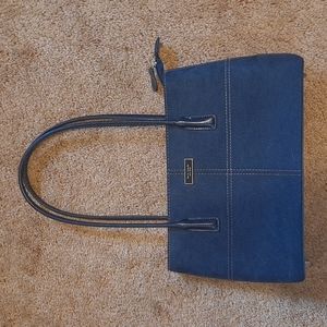 Suede denim blue kate spade bag